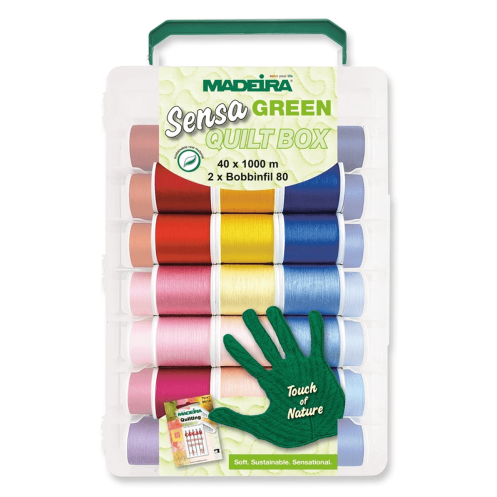 Набор ниток для вышивки Madeira SensaGREEN Quilt Box арт. 8050 40 х 1000 м, Разноцветный
Набор ниток для вышивки Madeira SensaGREEN Quilt Box арт. 8050 40 х 1000 м, Разноцветный