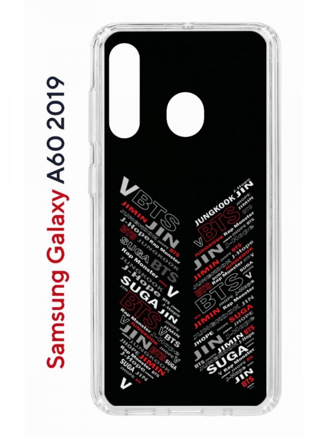 Чехол на Samsung Galaxy A60 2019 с принтом Kruche Print BTS противоударный бампер, Прозрачный;черный;красный;белый, Самсунг Галакси А60
Чехол на Samsung Galaxy A60 2019 с принтом Kruche Print BTS противоударный бампер, Прозрачный;черный;красный;белый, Самсунг Галакси А60