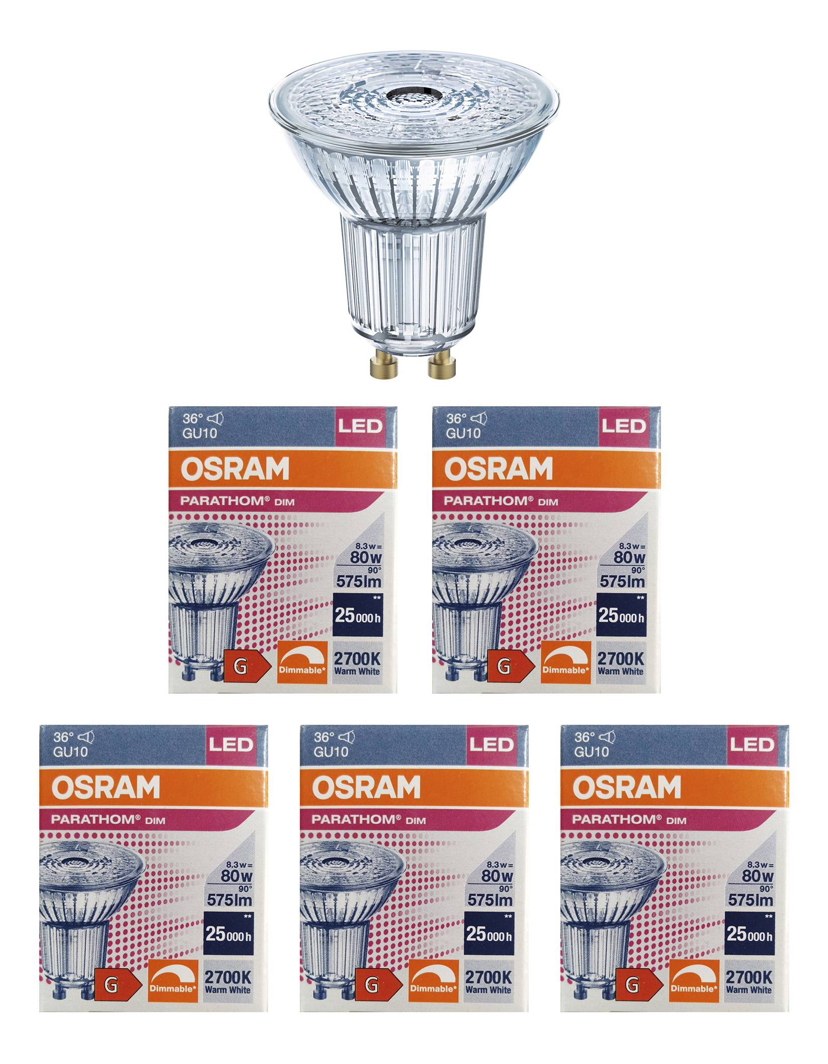 Лампочка светодиодная OSRAM Софит PAR16 GU10 8,3Вт 220В 575Лм 2700К Теплый белый 5шт, Софит PAR16 GU10 8,3Вт 220В 575Лм 2700К Диммируемая
Лампочка светодиодная OSRAM Софит PAR16 GU10 8,3Вт 220В 575Лм 2700К Теплый белый 5шт, Софит PAR16 GU10 8,3Вт 220В 575Лм 2700К Диммируемая