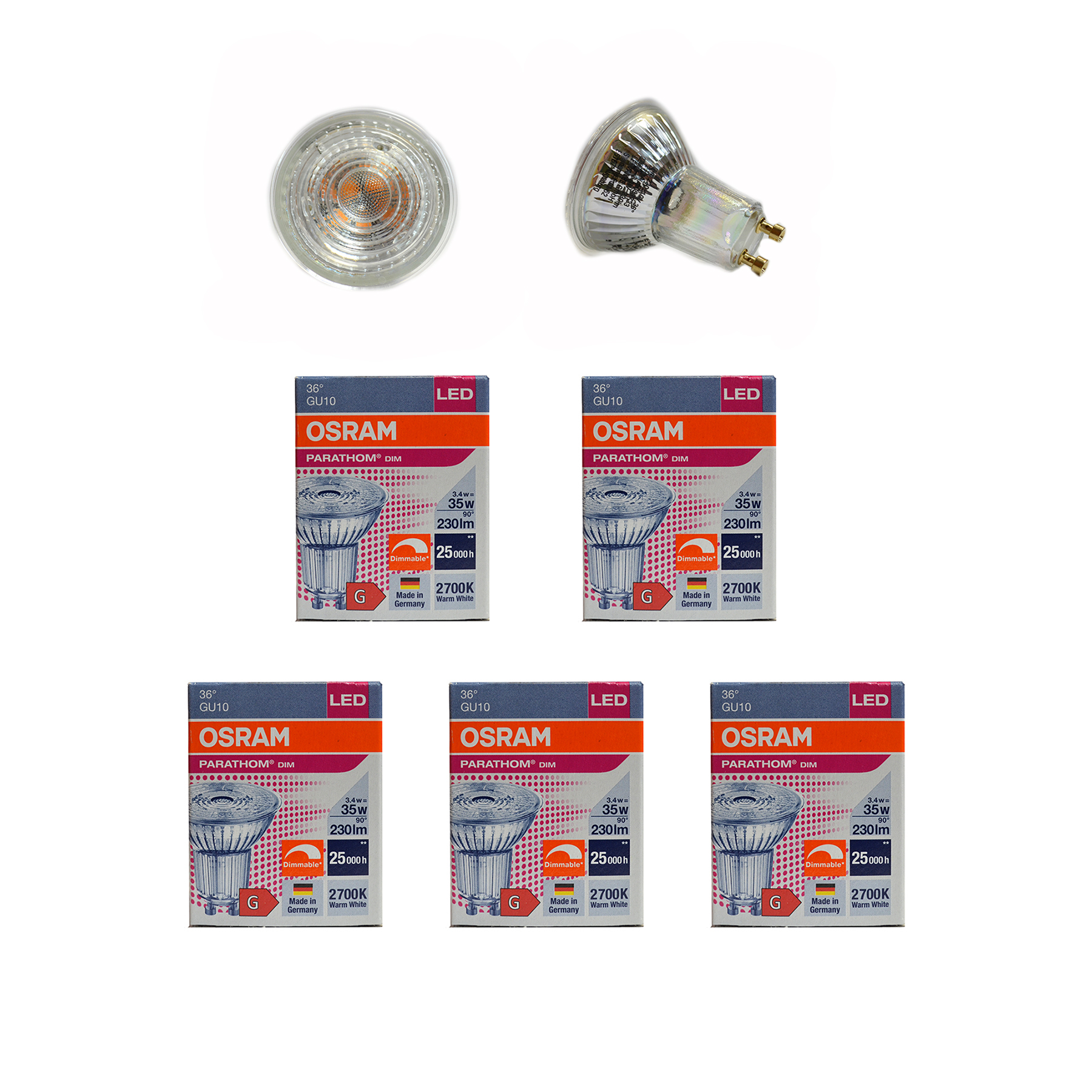 Лампочка светодиодная OSRAM Софит PAR16 GU10 3,7Вт 220В 230Лм 2700К Теплый белый 5шт, Софит PAR16 GU10 3,7Вт 220В 230Лм 2700К Диммируемая
Лампочка светодиодная OSRAM Софит PAR16 GU10 3,7Вт 220В 230Лм 2700К Теплый белый 5шт, Софит PAR16 GU10 3,7Вт 220В 230Лм 2700К Диммируемая