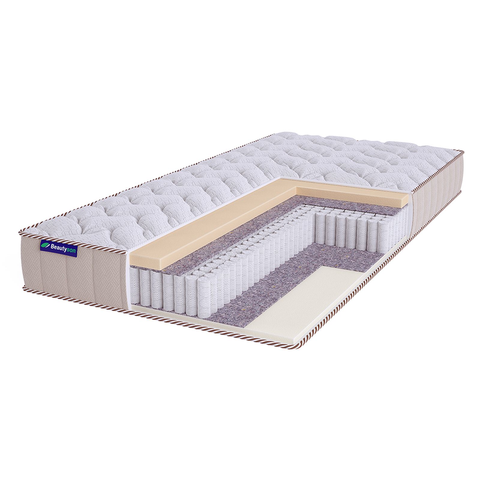 Матрас Beautyson Roll Spring Soft Ecolatex 3 S1200 Lux, 75х180, 21 см, пружинный, Белый, Roll Spring Soft Ecolatex 3 S1200 Lux
Матрас Beautyson Roll Spring Soft Ecolatex 3 S1200 Lux, 75х180, 21 см, пружинный, Белый, Roll Spring Soft Ecolatex 3 S1200 Lux