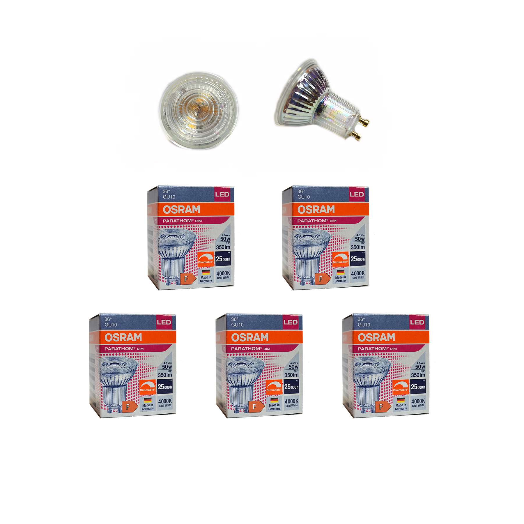 Лампочка светодиодная OSRAM Софит PAR16 GU10 4,5Вт 220В 350Лм 4000К Дневной белый 5шт, Софит PAR16 GU10 4,5Вт 220В 350Лм 4000К Диммируемая
Лампочка светодиодная OSRAM Софит PAR16 GU10 4,5Вт 220В 350Лм 4000К Дневной белый 5шт, Софит PAR16 GU10 4,5Вт 220В 350Лм 4000К Диммируемая