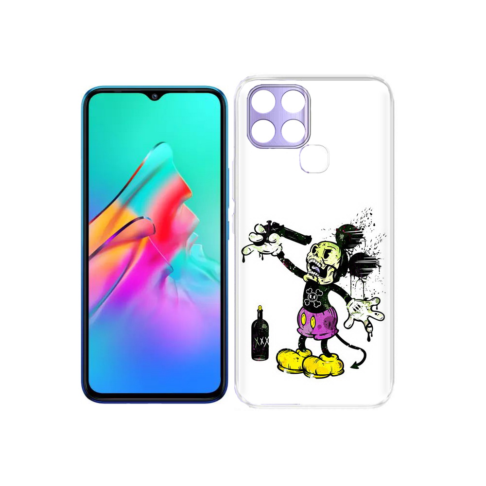 фото Чехол задняя-панель-накладка-бампер mypads драг микки для infinix smart 6/smart 6 plus