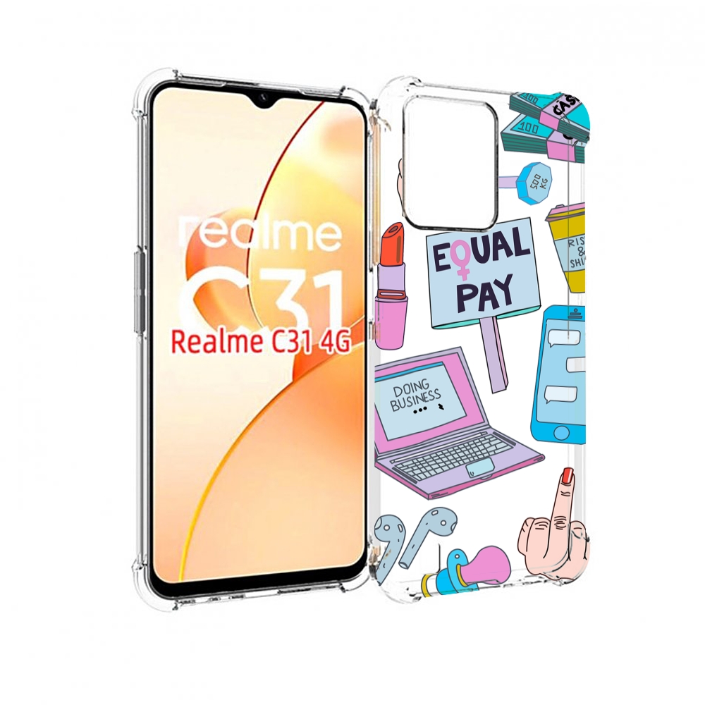 Чехол MyPads разные-штучки для OPPO Realme C31, Прозрачный, Tocco 
Чехол MyPads разные-штучки для OPPO Realme C31, Прозрачный, Tocco