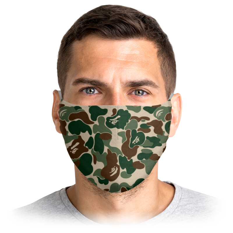 Многоразовая маска Printio Камуфляж зеленая S, Камуфляж 
Многоразовая маска Printio Камуфляж зеленая S, Камуфляж