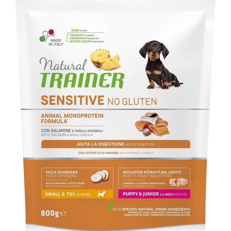 Trainer Natural Sensitive No Gluten Puppy & Junior сухой корм для щенков с лососем 2 кг, Natural Sensitive
Trainer Natural Sensitive No Gluten Puppy & Junior сухой корм для щенков с лососем 2 кг, Natural Sensitive