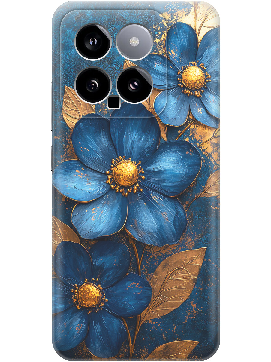Силиконовый чехол на Xiaomi 14 с принтом "Синие цветы, золотые листья", Прозрачный;золотистый;синий, 777769923
Силиконовый чехол на Xiaomi 14 с принтом "Синие цветы, золотые листья", Прозрачный;золотистый;синий, 777769923