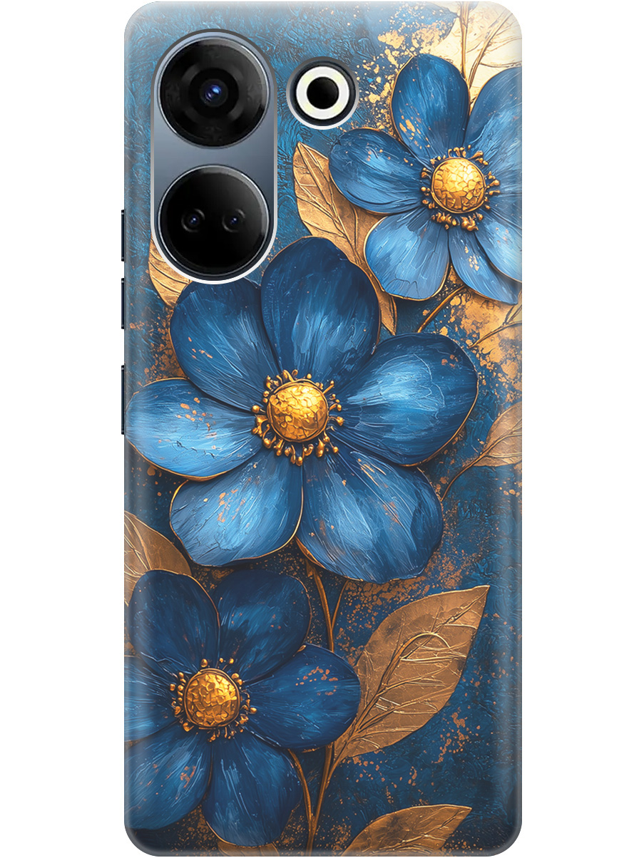 Силиконовый чехол на Tecno Camon 20/20 Pro с принтом "Синие цветы, золотые листья", Прозрачный;золотистый;синий, 772566023
Силиконовый чехол на Tecno Camon 20/20 Pro с принтом "Синие цветы, золотые листья", Прозрачный;золотистый;синий, 772566023