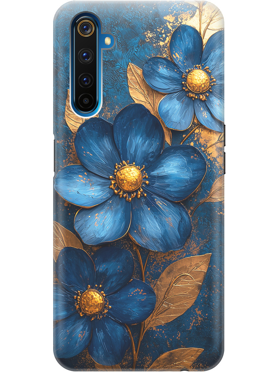 Силиконовый чехол на realme 6 Pro с принтом "Синие цветы, золотые листья", Прозрачный;золотистый;синий, 726149523
Силиконовый чехол на realme 6 Pro с принтом "Синие цветы, золотые листья", Прозрачный;золотистый;синий, 726149523