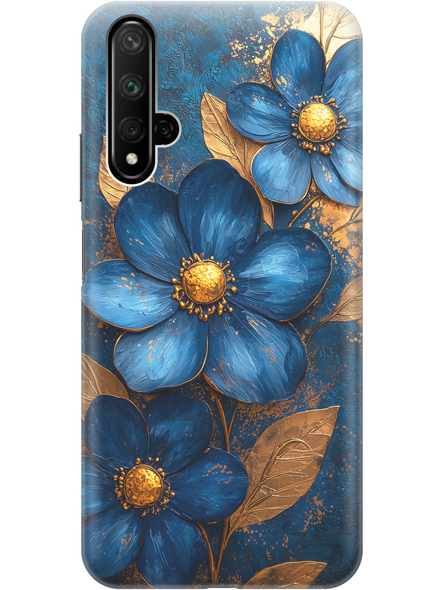 Силиконовый чехол на Honor 20 / Huawei Nova 5T с принтом "Синие цветы, золотые листья", Прозрачный;золотистый;синий, 721508923
Силиконовый чехол на Honor 20 / Huawei Nova 5T с принтом "Синие цветы, золотые листья", Прозрачный;золотистый;синий, 721508923