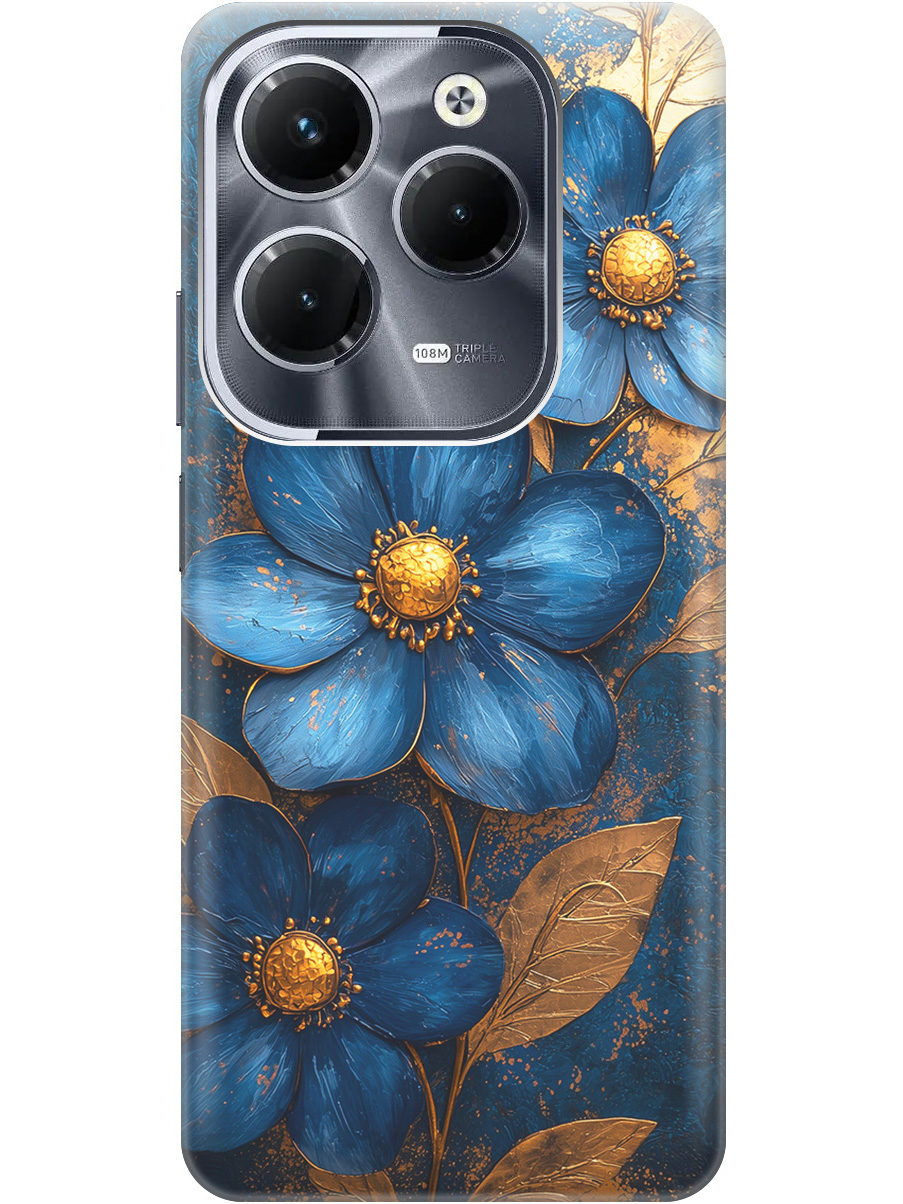 Силиконовый чехол на Infinix Hot 40/Hot 40 Pro с принтом "Синие цветы, золотые листья", Прозрачный;золотистый;синий, 778679223
Силиконовый чехол на Infinix Hot 40/Hot 40 Pro с принтом "Синие цветы, золотые листья", Прозрачный;золотистый;синий, 778679223
