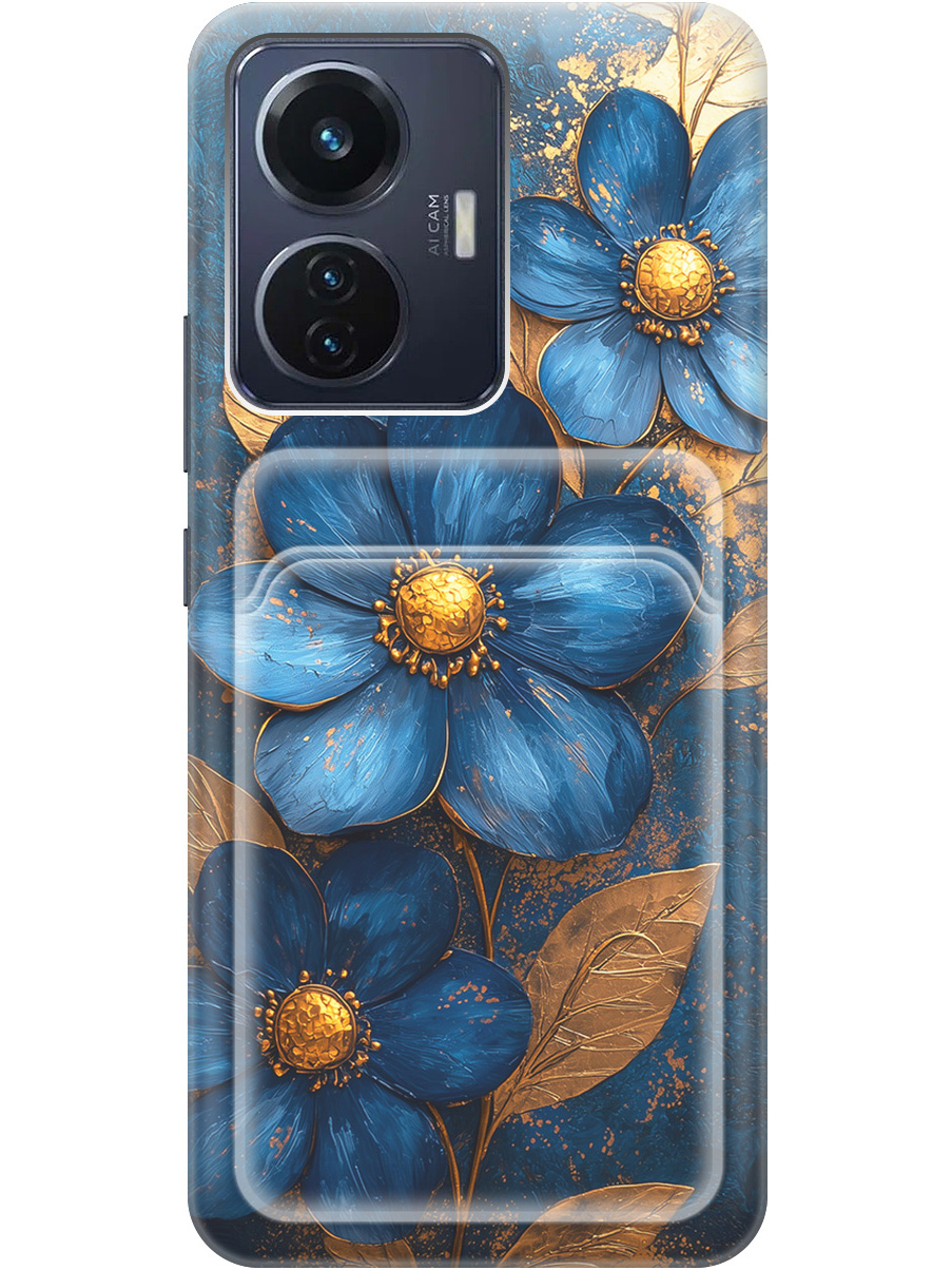 Силиконовый чехол на Vivo T1 с принтом "Синие цветы, золотые листья" с карманом для карты, Прозрачный;золотистый;синий, 743437823
Силиконовый чехол на Vivo T1 с принтом "Синие цветы, золотые листья" с карманом для карты, Прозрачный;золотистый;синий, 743437823