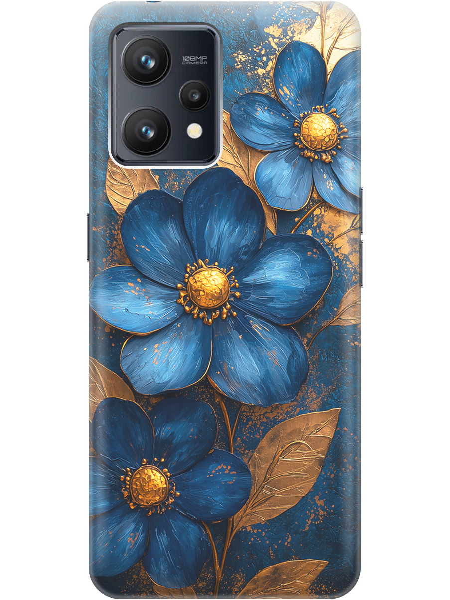 Силиконовый чехол на Realme 9 с принтом "Синие цветы, золотые листья", Прозрачный;золотистый;синий, 741736523
Силиконовый чехол на Realme 9 с принтом "Синие цветы, золотые листья", Прозрачный;золотистый;синий, 741736523
