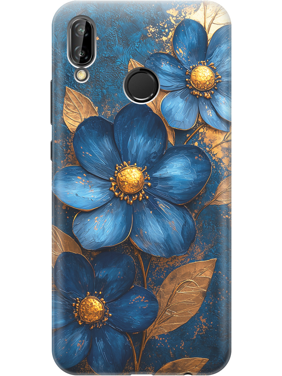 Силиконовый чехол на Huawei P20 Lite / Nova 3e с принтом "Синие цветы, золотые листья", Прозрачный;золотистый;синий, 717614223
Силиконовый чехол на Huawei P20 Lite / Nova 3e с принтом "Синие цветы, золотые листья", Прозрачный;золотистый;синий, 717614223
