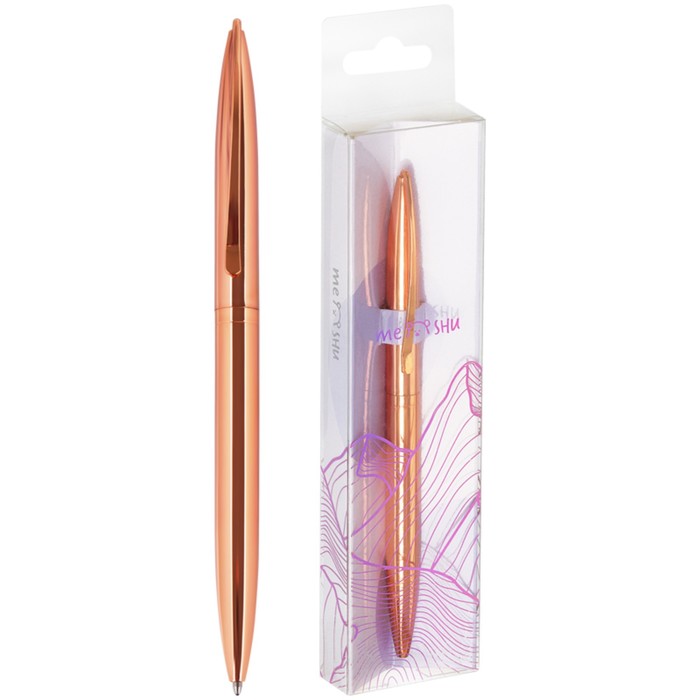 Ручка шариковая поворотная MESHU Rose gold, синий стержень, металлический корпус, Meshu
Ручка шариковая поворотная MESHU Rose gold, синий стержень, металлический корпус, Meshu