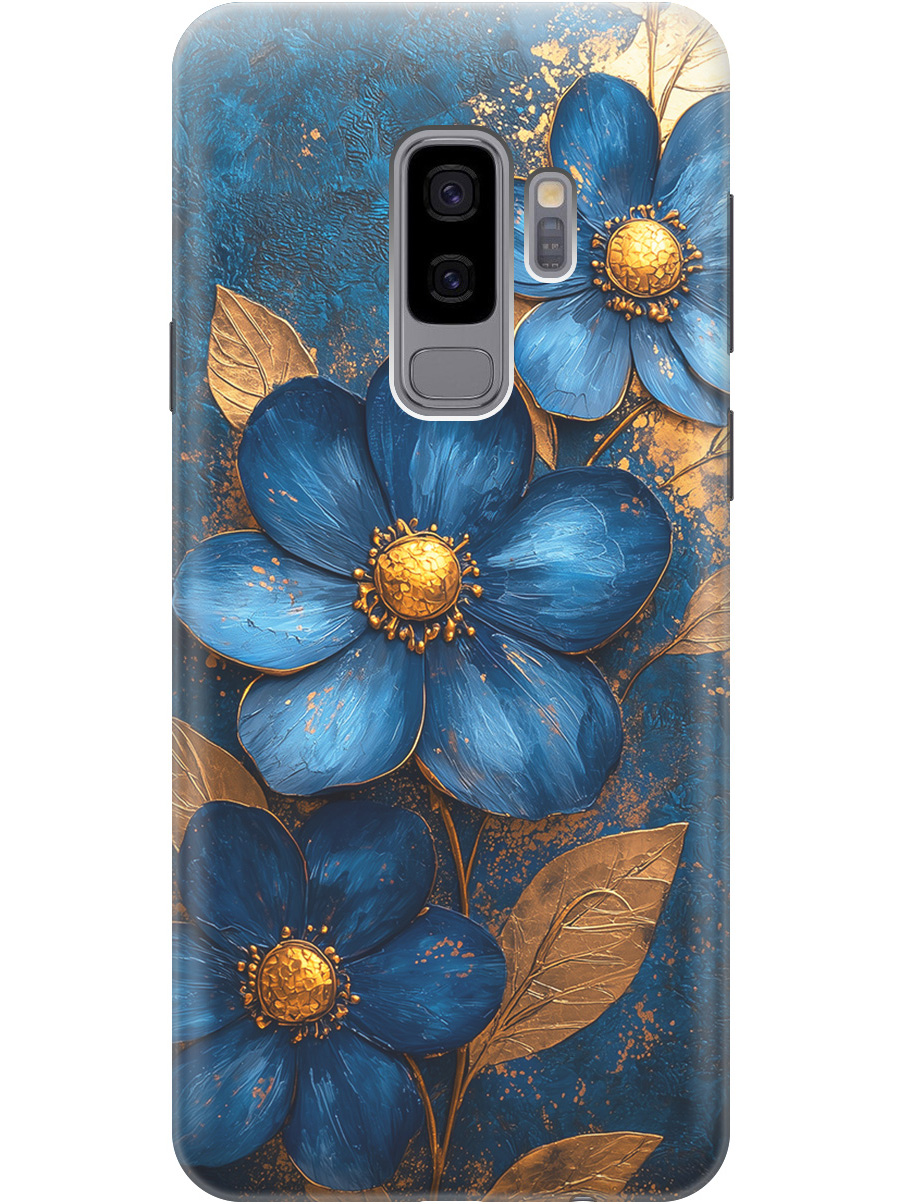 Силиконовый чехол на Samsung Galaxy S9+ с принтом "Синие цветы, золотые листья", Прозрачный;золотистый;синий, 717439323
Силиконовый чехол на Samsung Galaxy S9+ с принтом "Синие цветы, золотые листья", Прозрачный;золотистый;синий, 717439323