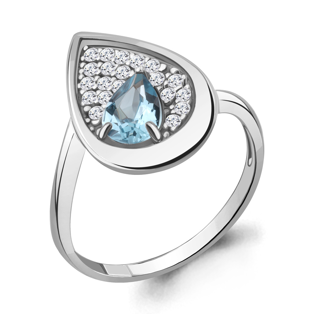 Кольцо из серебра с топазом\фианитом Aquamarine Aquamarine 6973705А_925_р р. 18, 6973705А_925_р
Кольцо из серебра с топазом\фианитом Aquamarine Aquamarine 6973705А_925_р р. 18, 6973705А_925_р