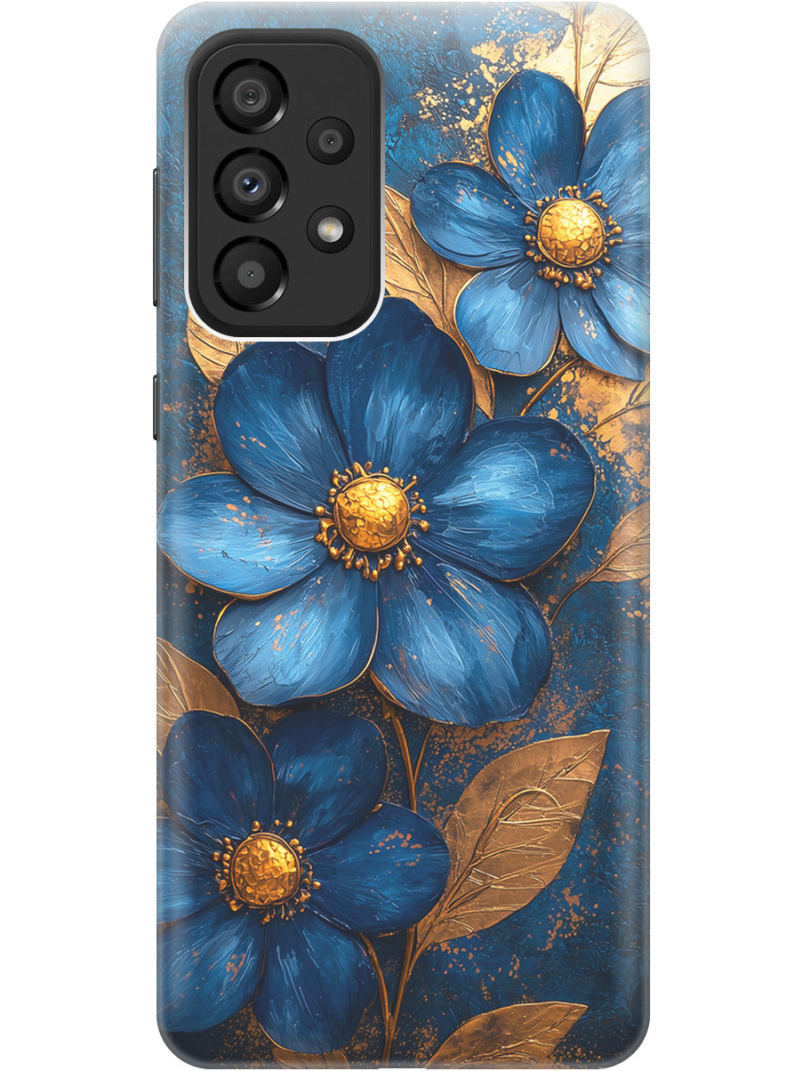 Силиконовый чехол на Samsung Galaxy A33 5G с принтом "Синие цветы, золотые листья", Прозрачный;золотистый;синий, 740132923
Силиконовый чехол на Samsung Galaxy A33 5G с принтом "Синие цветы, золотые листья", Прозрачный;золотистый;синий, 740132923