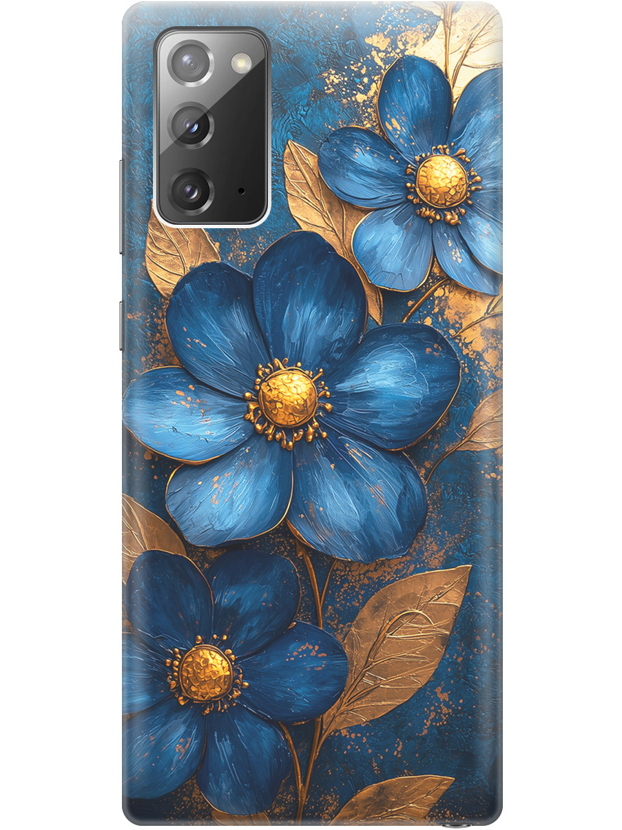 Силиконовый чехол на Samsung Galaxy Note 20 с принтом "Синие цветы, золотые листья", Прозрачный;золотистый;синий, 723276323
Силиконовый чехол на Samsung Galaxy Note 20 с принтом "Синие цветы, золотые листья", Прозрачный;золотистый;синий, 723276323