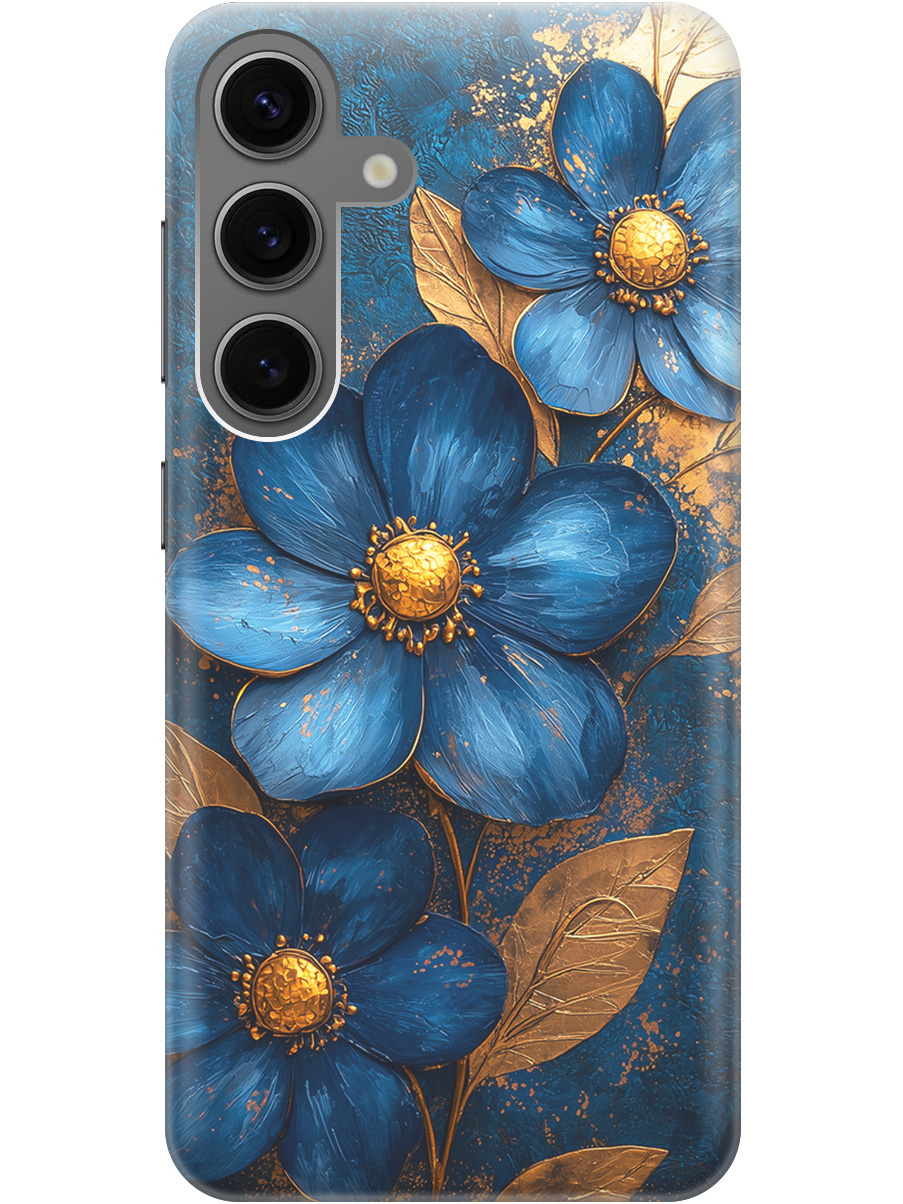 Силиконовый чехол на Samsung Galaxy S24 с принтом "Синие цветы, золотые листья", Прозрачный;золотистый;синий, 779825723
Силиконовый чехол на Samsung Galaxy S24 с принтом "Синие цветы, золотые листья", Прозрачный;золотистый;синий, 779825723