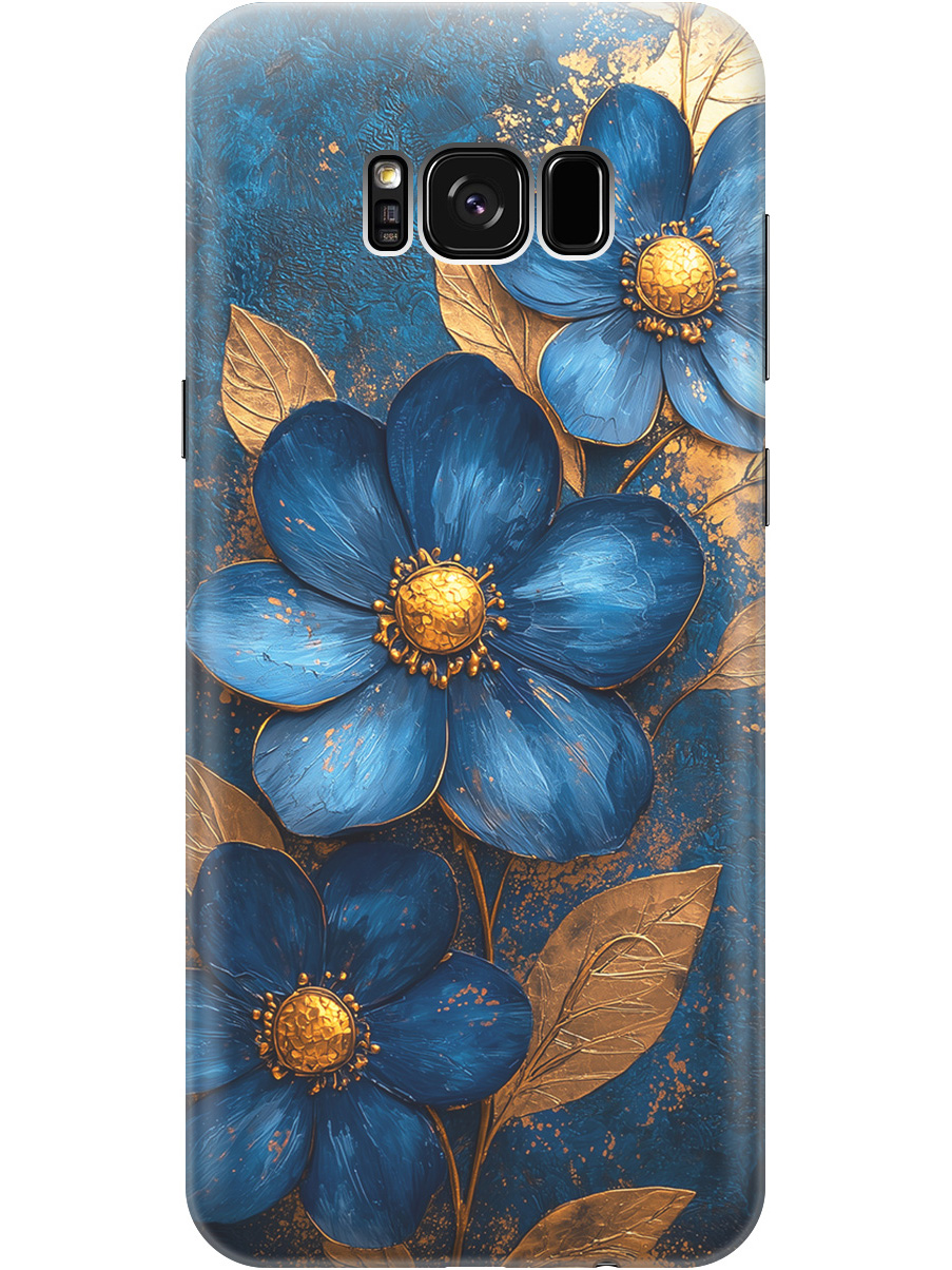 Силиконовый чехол на Samsung Galaxy S8+ с принтом "Синие цветы, золотые листья", Прозрачный;золотистый;синий, 713984423
Силиконовый чехол на Samsung Galaxy S8+ с принтом "Синие цветы, золотые листья", Прозрачный;золотистый;синий, 713984423