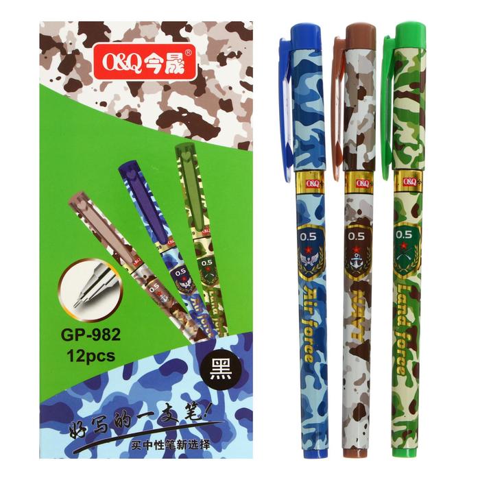 Ручка гелевая 0.5 мм, стержень чёрный, корпус с рисунком "Миллитари" (штрихкод на штуке)
Ручка гелевая 0.5 мм, стержень чёрный, корпус с рисунком "Миллитари" (штрихкод на штуке)