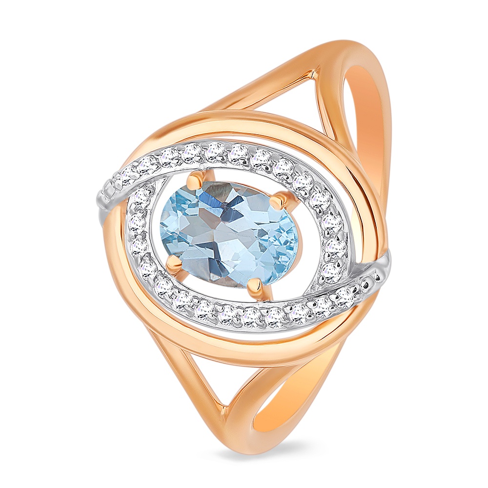 Кольцо женское из красного золота с топазом, фианитом 585Gold 201012104, р. 19, 201012104
Кольцо женское из красного золота с топазом, фианитом 585Gold 201012104, р. 19, 201012104