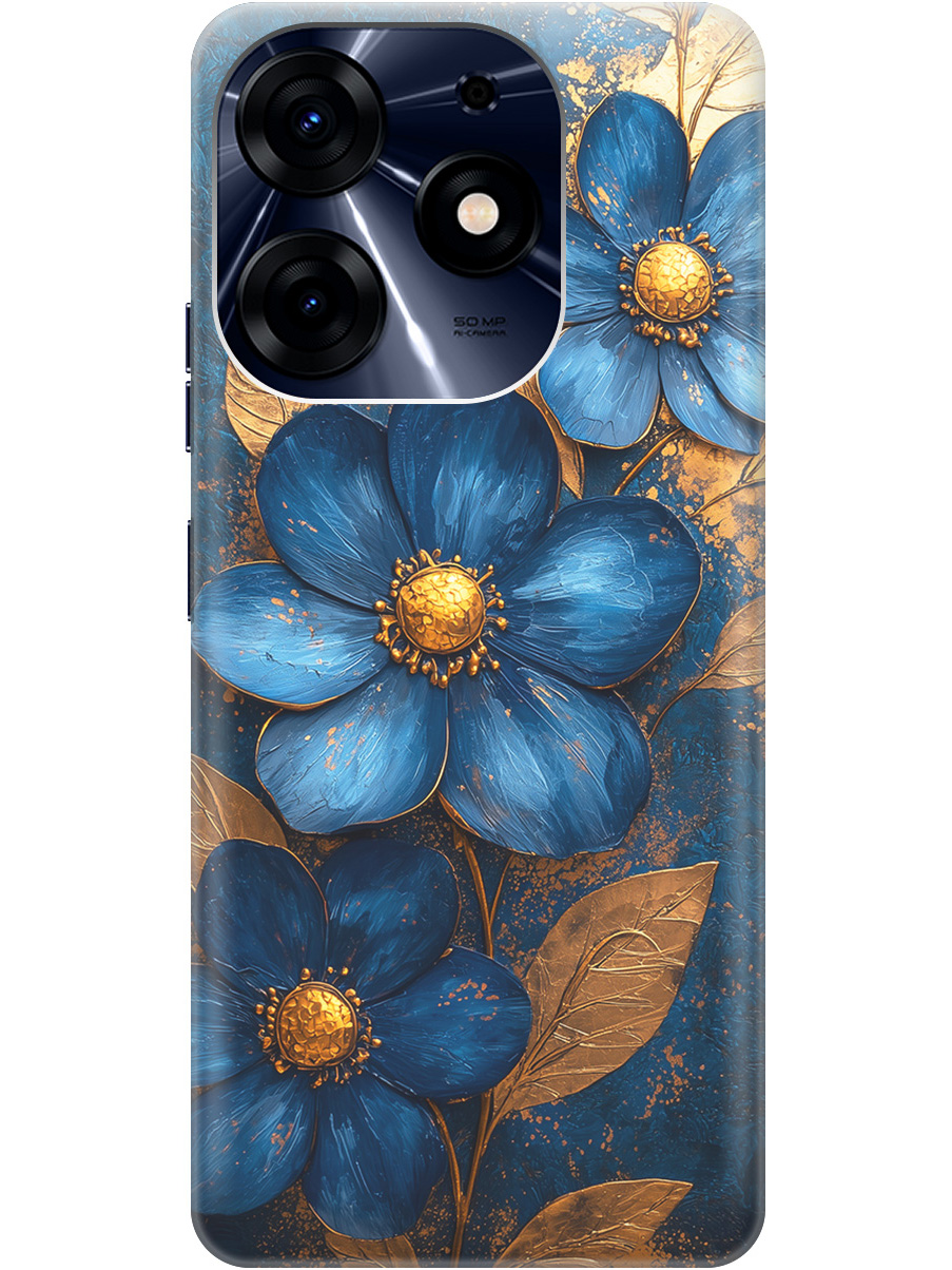 Силиконовый чехол на Tecno Spark 10 Pro с принтом "Синие цветы, золотые листья", Прозрачный;золотистый;синий, 768742623
Силиконовый чехол на Tecno Spark 10 Pro с принтом "Синие цветы, золотые листья", Прозрачный;золотистый;синий, 768742623