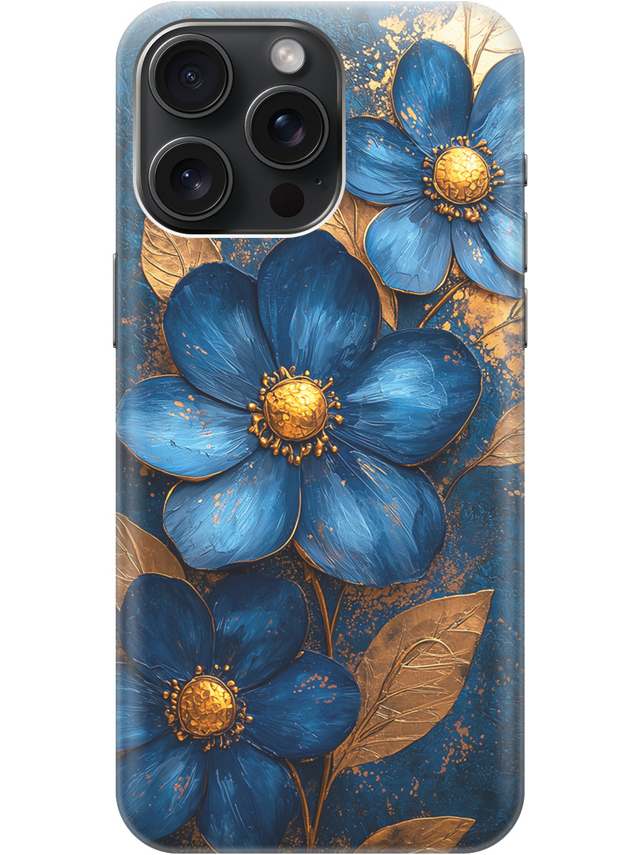 Силиконовый чехол на Apple iPhone 15 Pro Max с принтом "Синие цветы, золотые листья", Прозрачный;золотистый;синий, 775148123
Силиконовый чехол на Apple iPhone 15 Pro Max с принтом "Синие цветы, золотые листья", Прозрачный;золотистый;синий, 775148123
