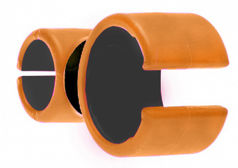 фото Универсальный держатель gsmin round holder для телефона на велосипед (оранжево-чёрный)