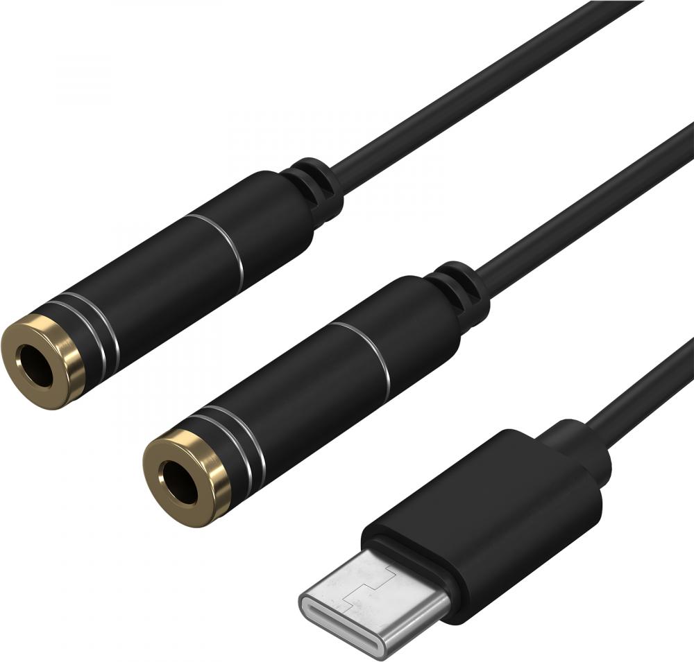 Аудио сплиттер GSMIN Harp для двух наушников Type-C - Mini Jack 3.5мм (30 см) Black, Harp
Аудио сплиттер GSMIN Harp для двух наушников Type-C - Mini Jack 3.5мм (30 см) Black, Harp