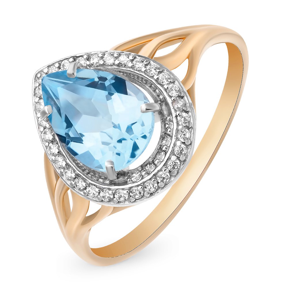 Кольцо женское из красного золота с топазом, фианитом 585Gold 201011886, р. 18, 201011886
Кольцо женское из красного золота с топазом, фианитом 585Gold 201011886, р. 18, 201011886