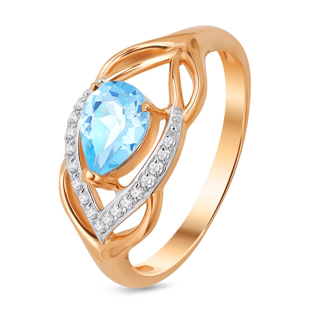 Кольцо женское из красного золота с топазом, фианитом 585Gold 201011655, р. 19,5, 201011655
Кольцо женское из красного золота с топазом, фианитом 585Gold 201011655, р. 19,5, 201011655