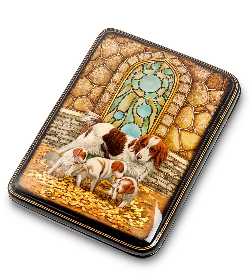 Шкатулка "Собаки" исп. Даньшин Art East, Разноцветный 
Шкатулка "Собаки" исп. Даньшин Art East, Разноцветный