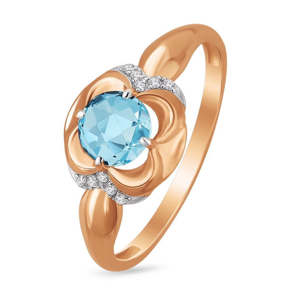 Кольцо женское из красного золота с топазом, фианитом 585Gold 201010746, р, 201010746
Кольцо женское из красного золота с топазом, фианитом 585Gold 201010746, р, 201010746