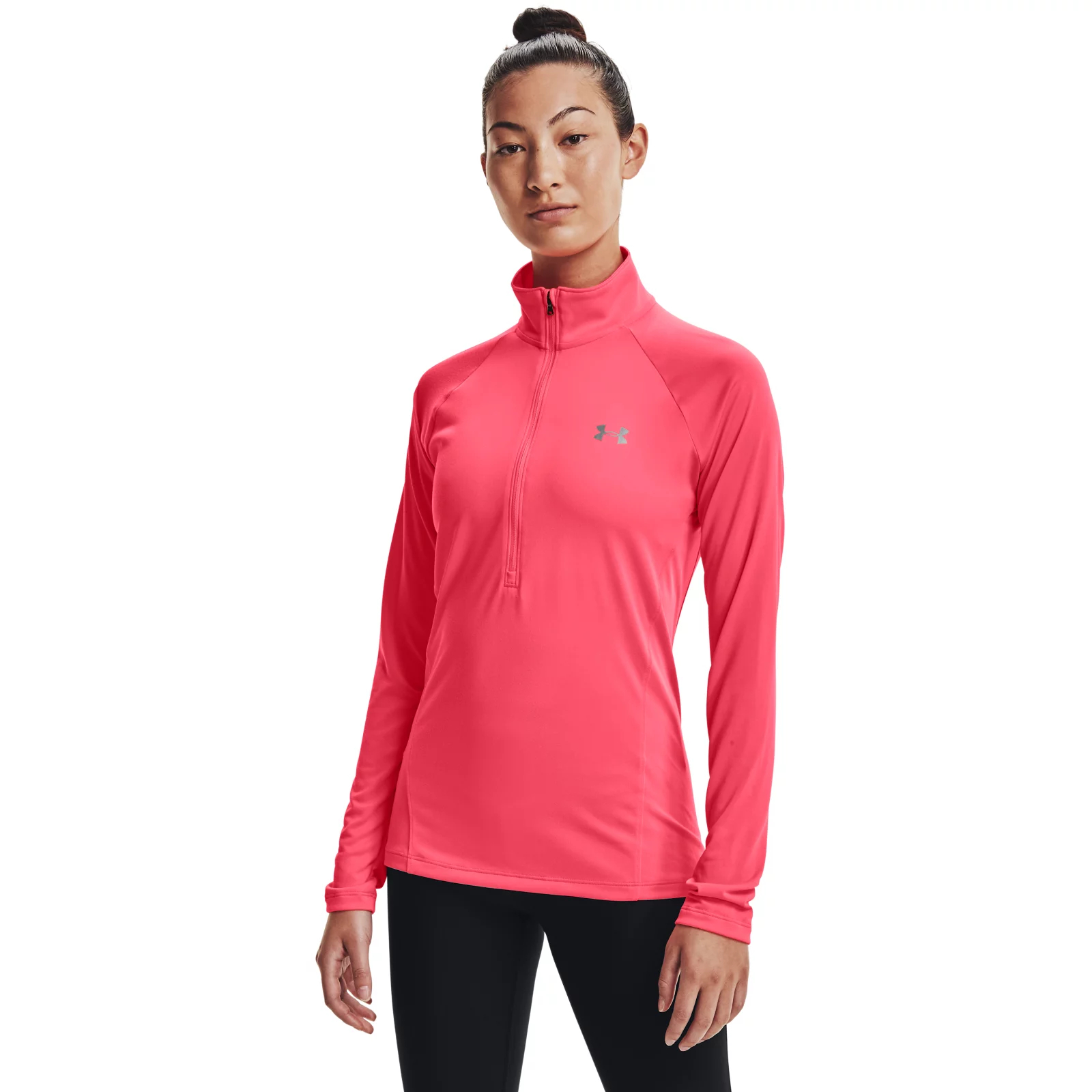 фото Лонгслив женский under armour 1320126-819 розовый 44-46 ru