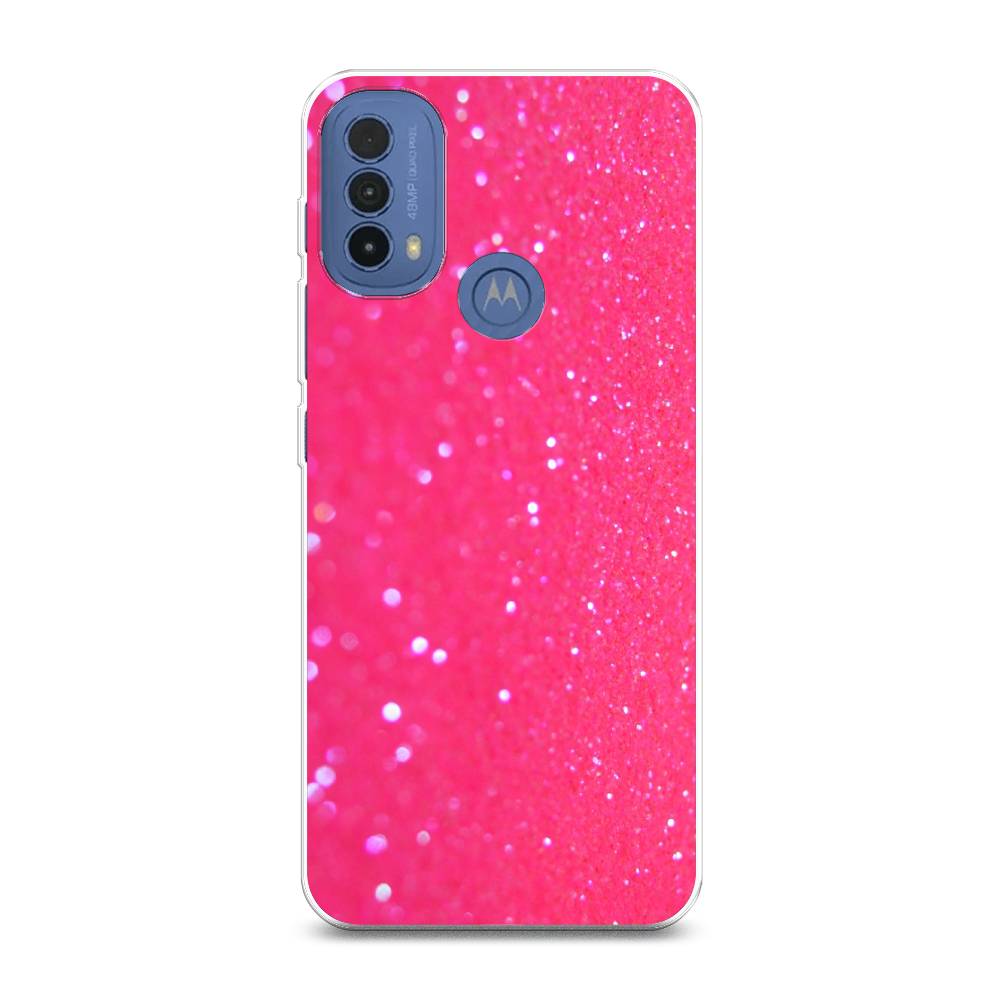 Силиконовый чехол "Малиновые блестки рисунок" на Motorola Moto E30, Малиновые блестки рисунок 
Силиконовый чехол "Малиновые блестки рисунок" на Motorola Moto E30, Малиновые блестки рисунок