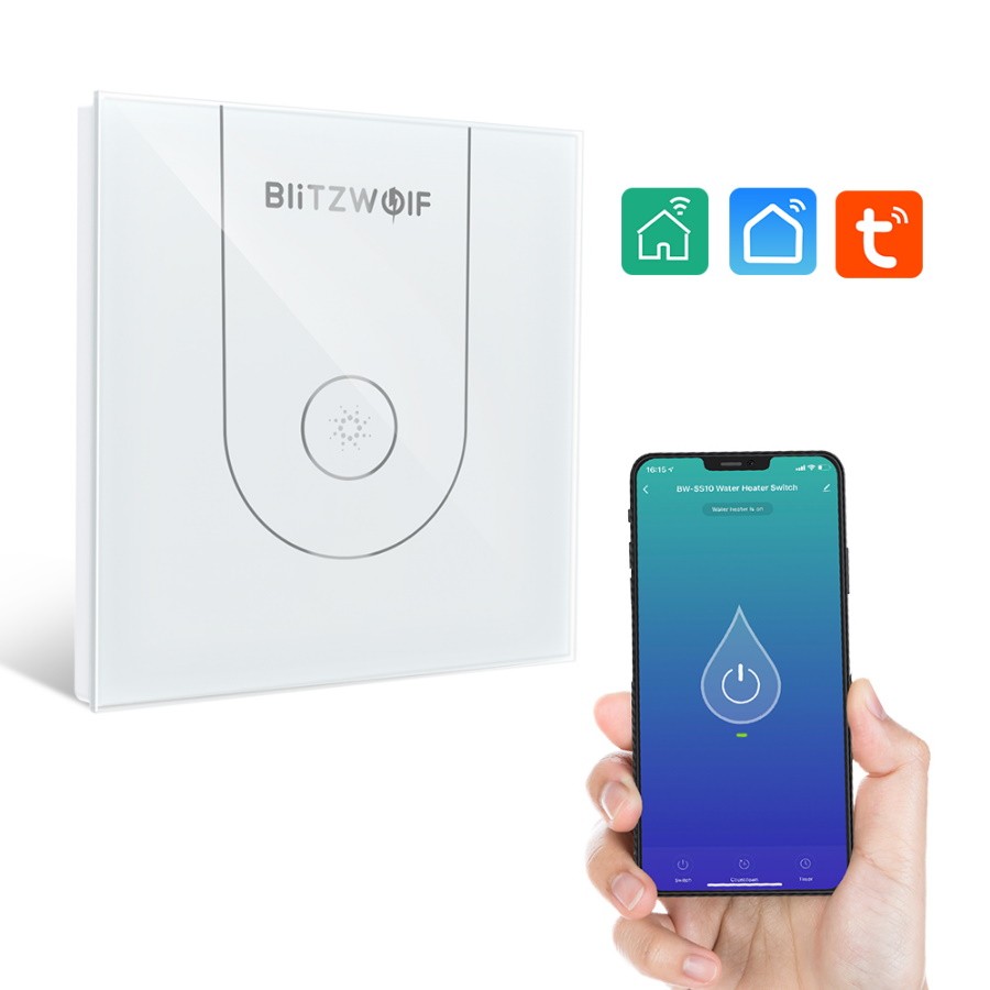 Умный переключатель водонагревателя BlitzWolf BW-SS10 Wi-Fi Smart Water Heater Switch Whit
Умный переключатель водонагревателя BlitzWolf BW-SS10 Wi-Fi Smart Water Heater Switch Whit