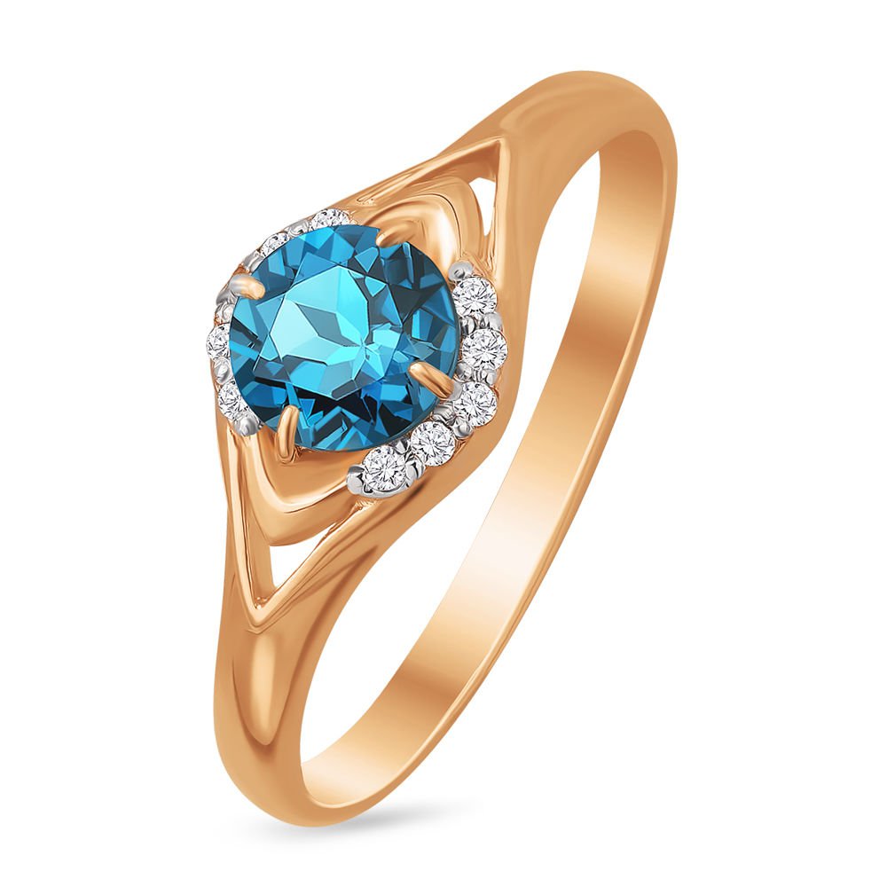Кольцо женское из красного золота с топазом, фианитом 585Gold 201010757, р, 201010757
Кольцо женское из красного золота с топазом, фианитом 585Gold 201010757, р, 201010757