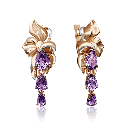 Серьги из красного золота с аметистом PLATINA jewelry 02-4324-00-203-1110-46, 02-4324-00-203-1110-46
Серьги из красного золота с аметистом PLATINA jewelry 02-4324-00-203-1110-46, 02-4324-00-203-1110-46