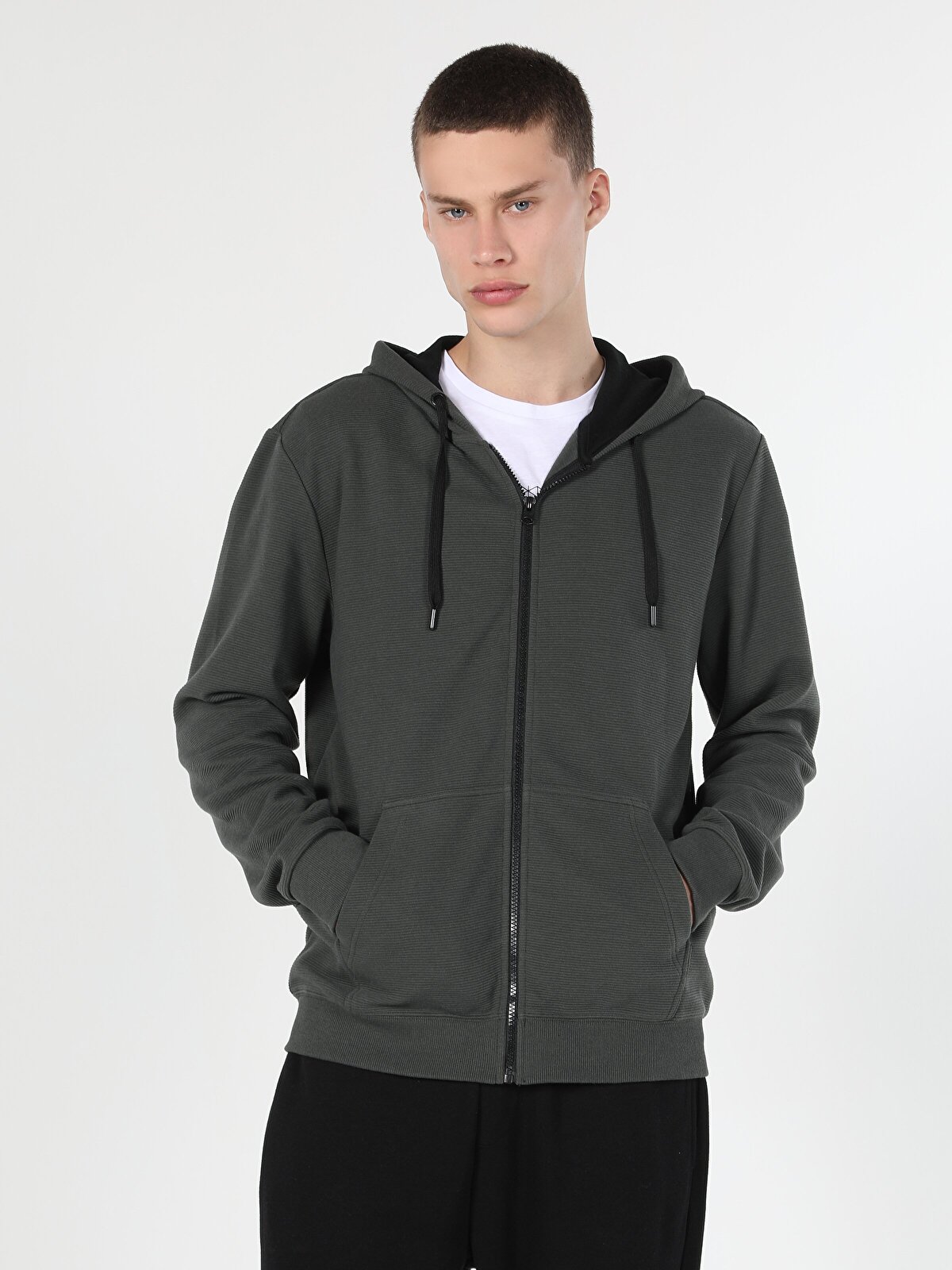 фото Толстовка мужская colins cl1045425_q1.v1 хаки xl colin's