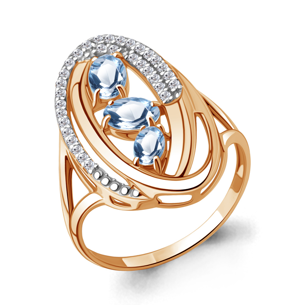 Кольцо из серебра с топазом\фианитом Aquamarine Aquamarine 6970205А_925_з р, 6970205А_925_з
Кольцо из серебра с топазом\фианитом Aquamarine Aquamarine 6970205А_925_з р, 6970205А_925_з