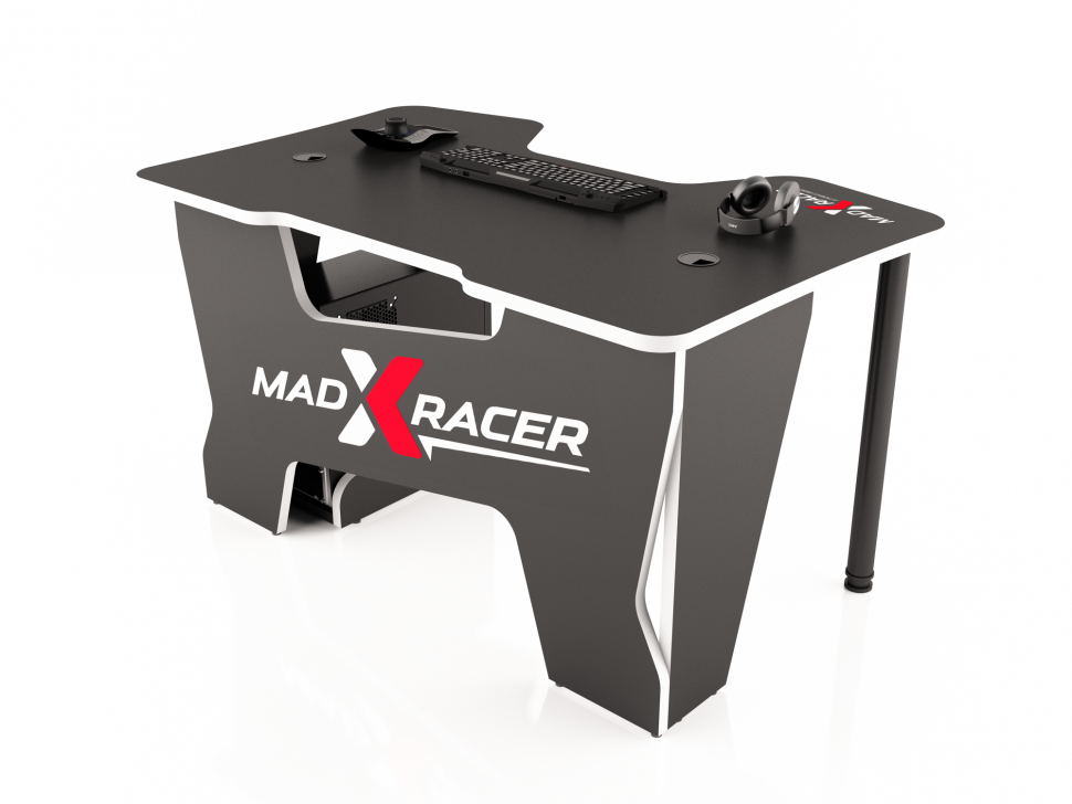 Игровой компьютерный стол MADXRACER COMFORT (GT-12/BW (Черный с белой кромкой)), Черный;белый, GT-12/BW
Игровой компьютерный стол MADXRACER COMFORT (GT-12/BW (Черный с белой кромкой)), Черный;белый, GT-12/BW