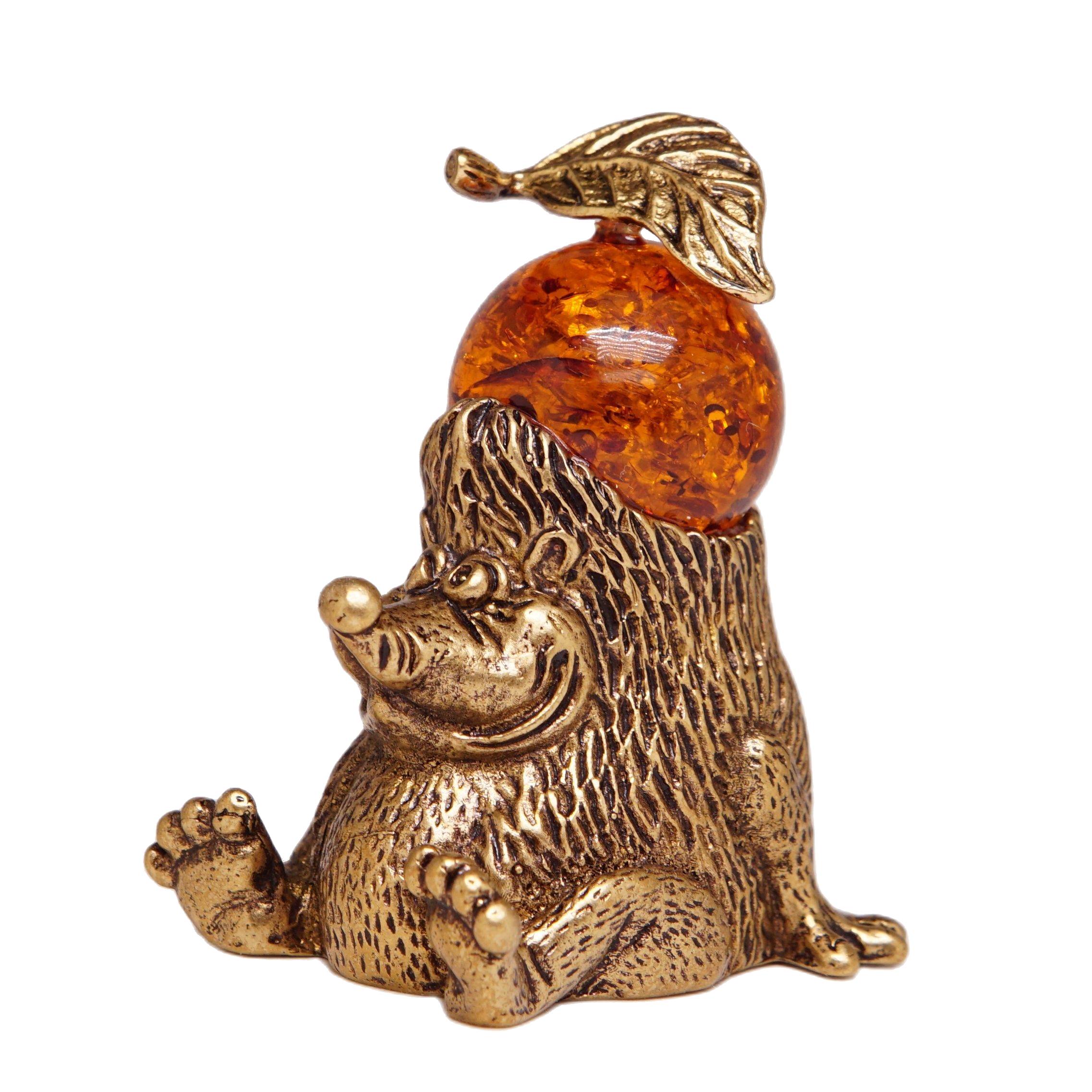 Фигурка Ёжик с яблоком большой янтарь латунь 2120 Хорошие Вещи, 2120 
Фигурка Ёжик с яблоком большой янтарь латунь 2120 Хорошие Вещи, 2120