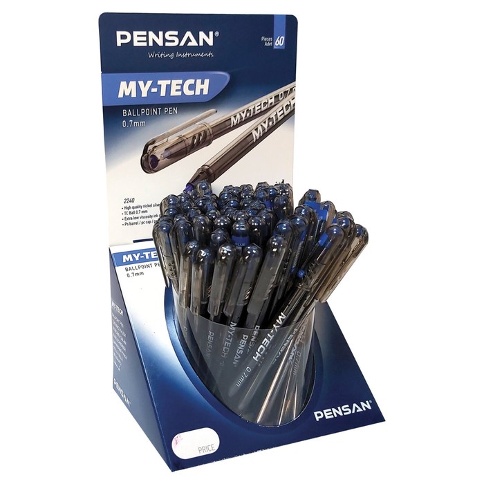 Ручка шариковая масляная Pensan "My-Tech", чернила синие, узел 0,7 мм, линия письма 0,35 м
Ручка шариковая масляная Pensan "My-Tech", чернила синие, узел 0,7 мм, линия письма 0,35 м