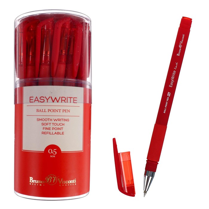 Ручка шариковая EasyWrite Red, узел 0.5 мм, красные чернила, матовый корпус Silk Touch (2
Ручка шариковая EasyWrite Red, узел 0.5 мм, красные чернила, матовый корпус Silk Touch (2