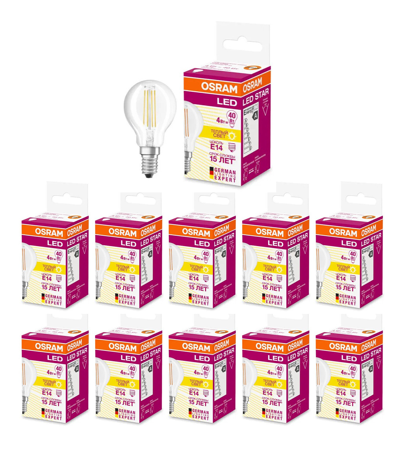 Лампочка светодиодная OSRAM Шар P E14 4Вт 220В 470Лм 2700К Теплый белый Филаментная 10шт, Шар P E14 4Вт 220В 470Лм 2700К Филамент
Лампочка светодиодная OSRAM Шар P E14 4Вт 220В 470Лм 2700К Теплый белый Филаментная 10шт, Шар P E14 4Вт 220В 470Лм 2700К Филамент