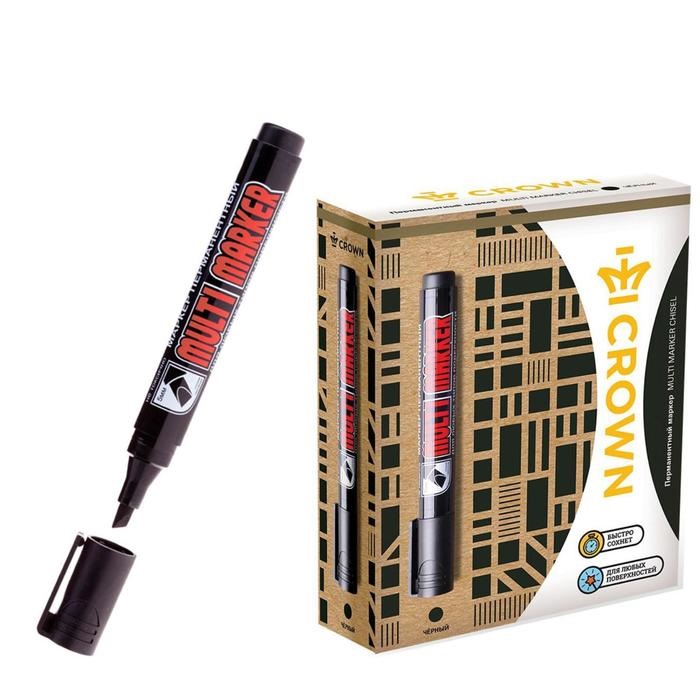 Маркер перманентный скошенный 5.0-1.0 мм Crown MULTI MARKER чёрный CPM-800CH (12 шт), Черный
Маркер перманентный скошенный 5.0-1.0 мм Crown MULTI MARKER чёрный CPM-800CH (12 шт), Черный