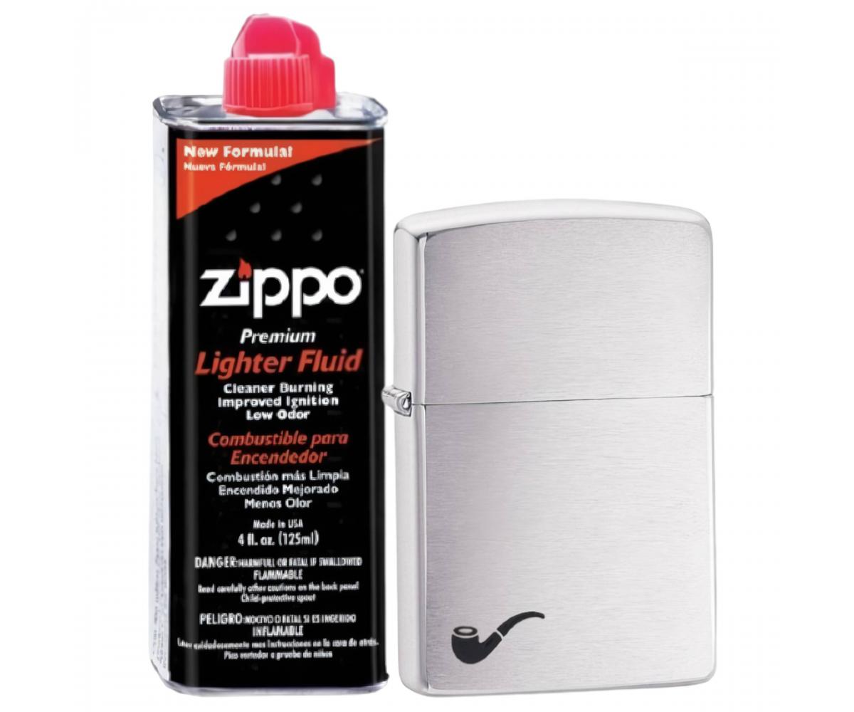 Бензиновая зажигалка ZIPPO 200PL Pipe Brushed Chrome + бензин Zippo 125 мл 200PL-3141, Серебристый
Бензиновая зажигалка ZIPPO 200PL Pipe Brushed Chrome + бензин Zippo 125 мл 200PL-3141, Серебристый