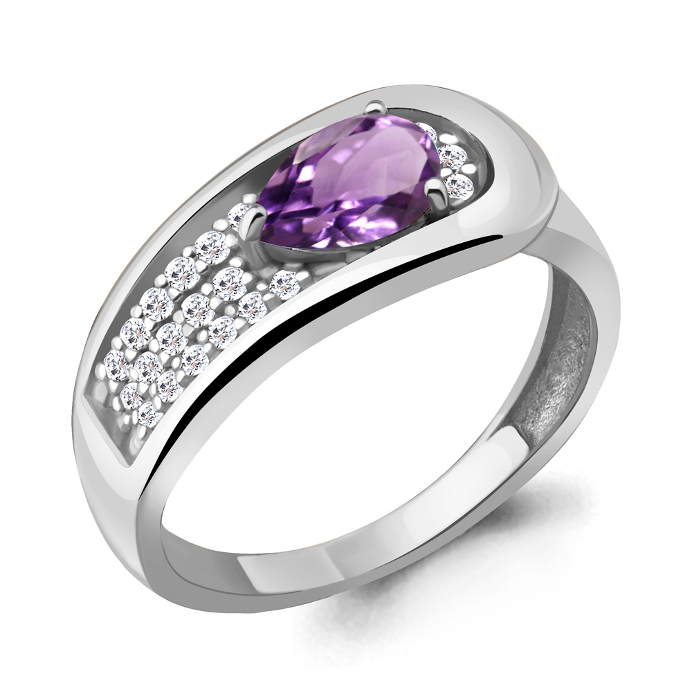 Кольцо из серебра с аметистом\фианитом Aquamarine Aquamarine 6969004А_925_р р, 6969004А_925_р
Кольцо из серебра с аметистом\фианитом Aquamarine Aquamarine 6969004А_925_р р, 6969004А_925_р